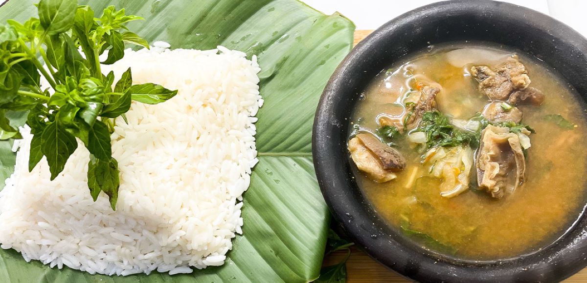 Goat-meat-pepper-soup-and-white-rice - 2